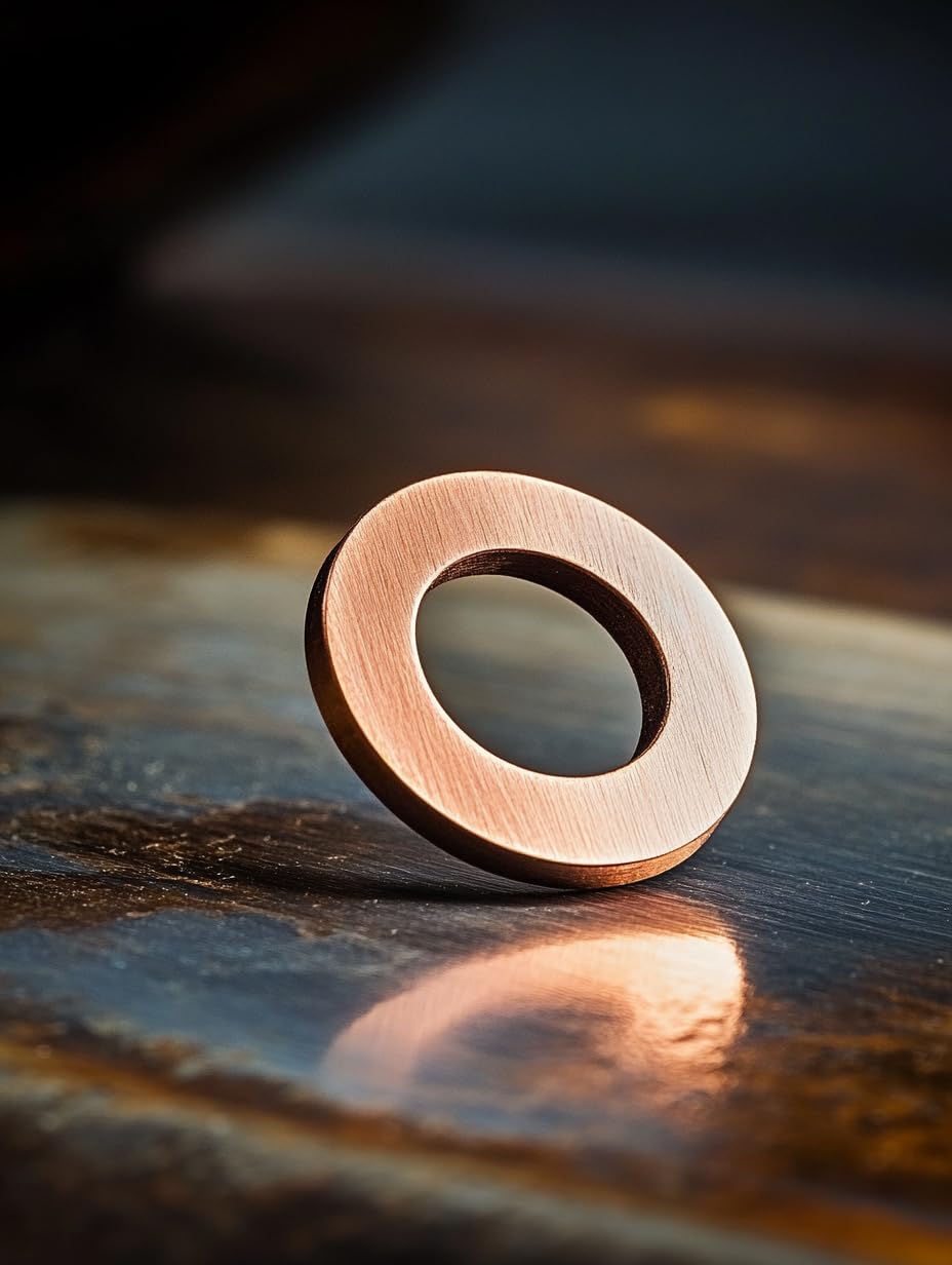 M27 Copper Flat Washer Crush Washer Sealing Ring, 27mm ID, 35mm OD, 1.5mm Thickness, 10 Pieces