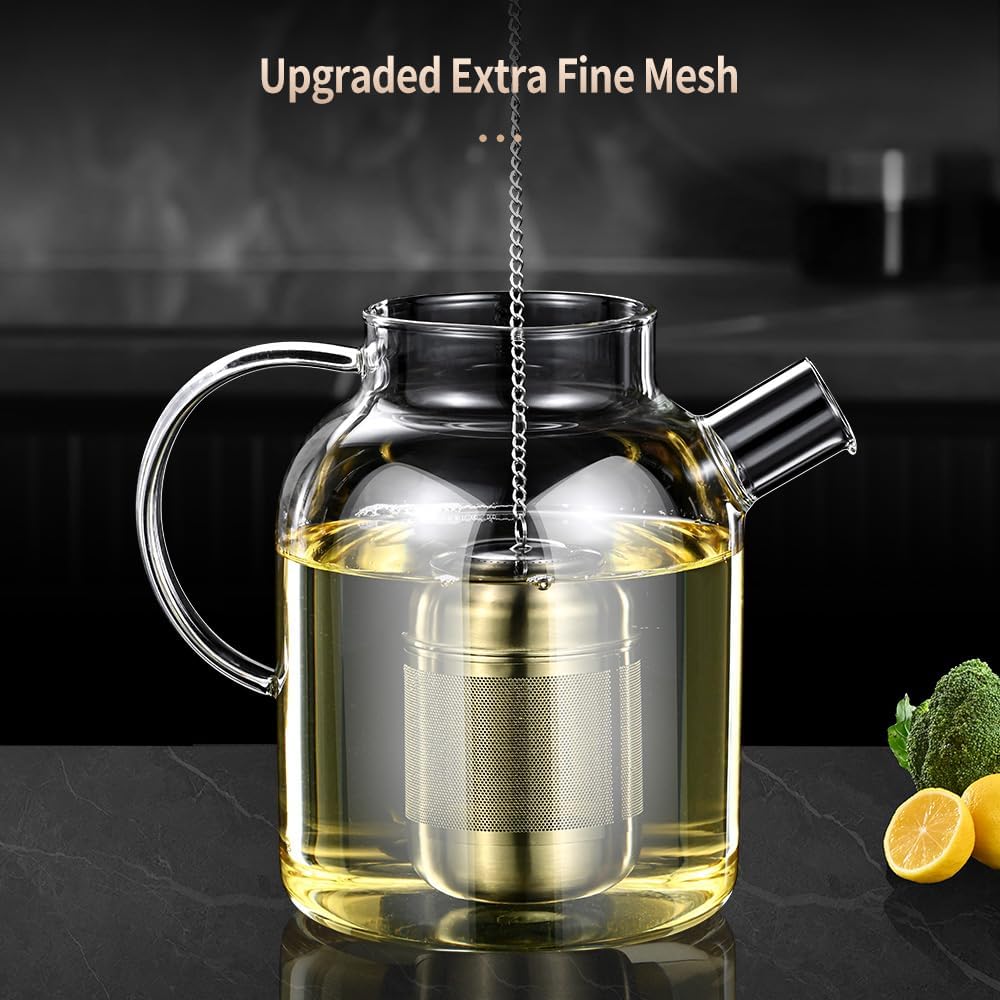 2 Pack 316 Stainless Steel Tea Infuser for Loose Tea, Tea Infuser for Cooking, Extra Fine Mesh Tea Strainers, Tea Strainers for Loose Tea (2 Pack - Small)
