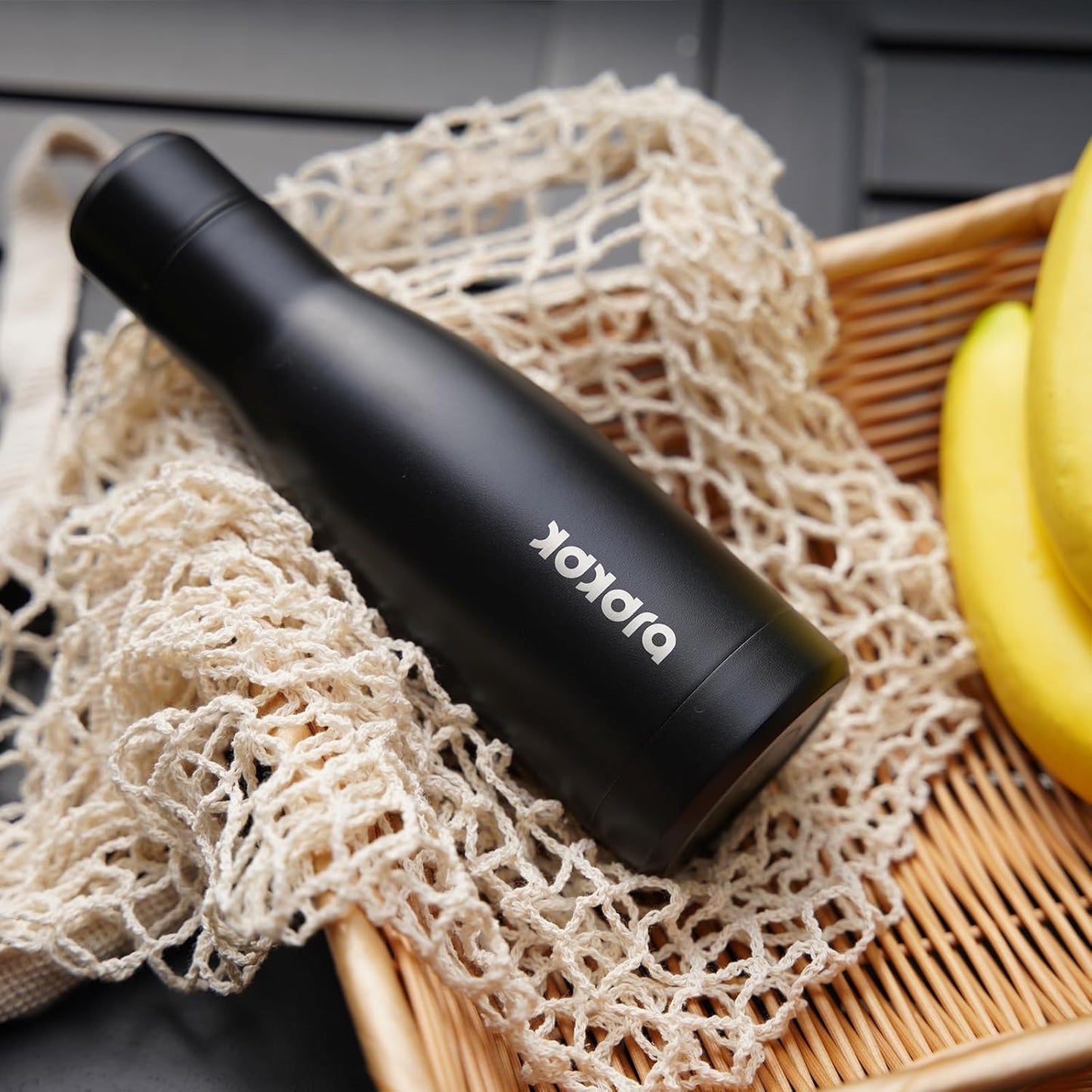 BJPKPK 17oz Insulated Water Bottles Stainless Steel Sports Water Bottles Keep Cold and Hot for Travel Dishwasher Safe,Midnight Black