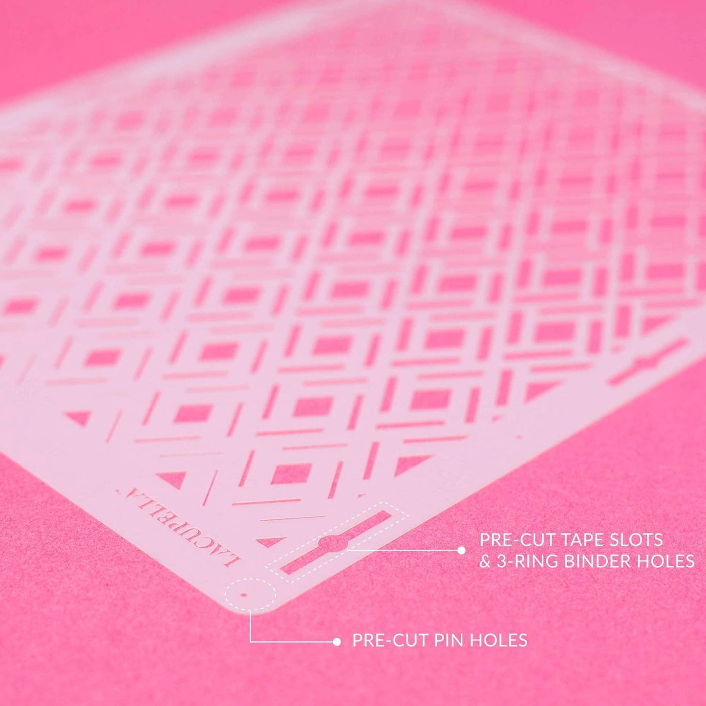 Cake Baking Stencil - Seamless Delicate Pattern for Decorating Tall Double Barrel Cake to Use with Buttercream, Royal Icing, Ganache, Paint, Airbrush (FLAIRE)