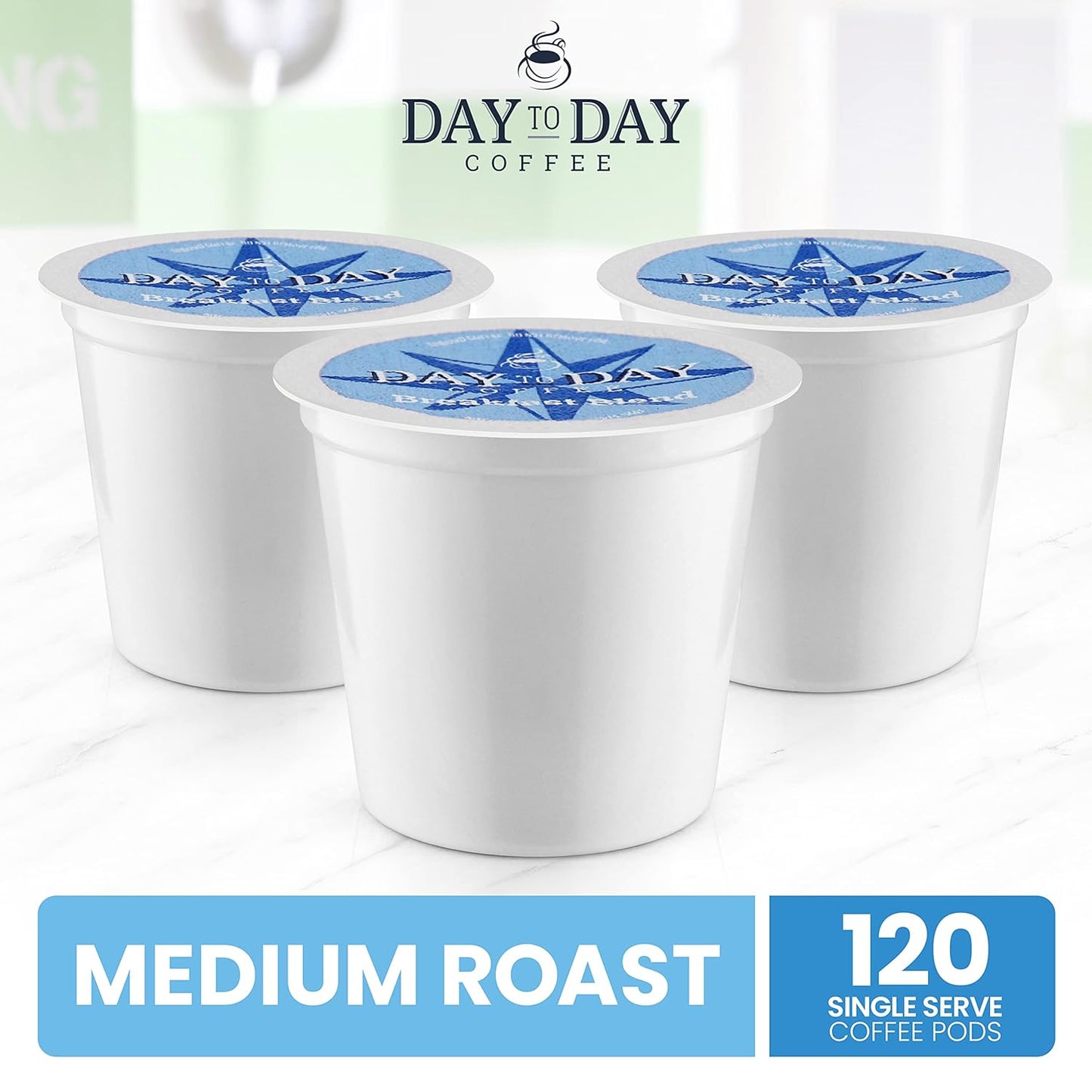 Day To Day 120-Count Breakfast Blend Medium Roast Single Serve Coffee Pods for K-Cup Keurig Brewers