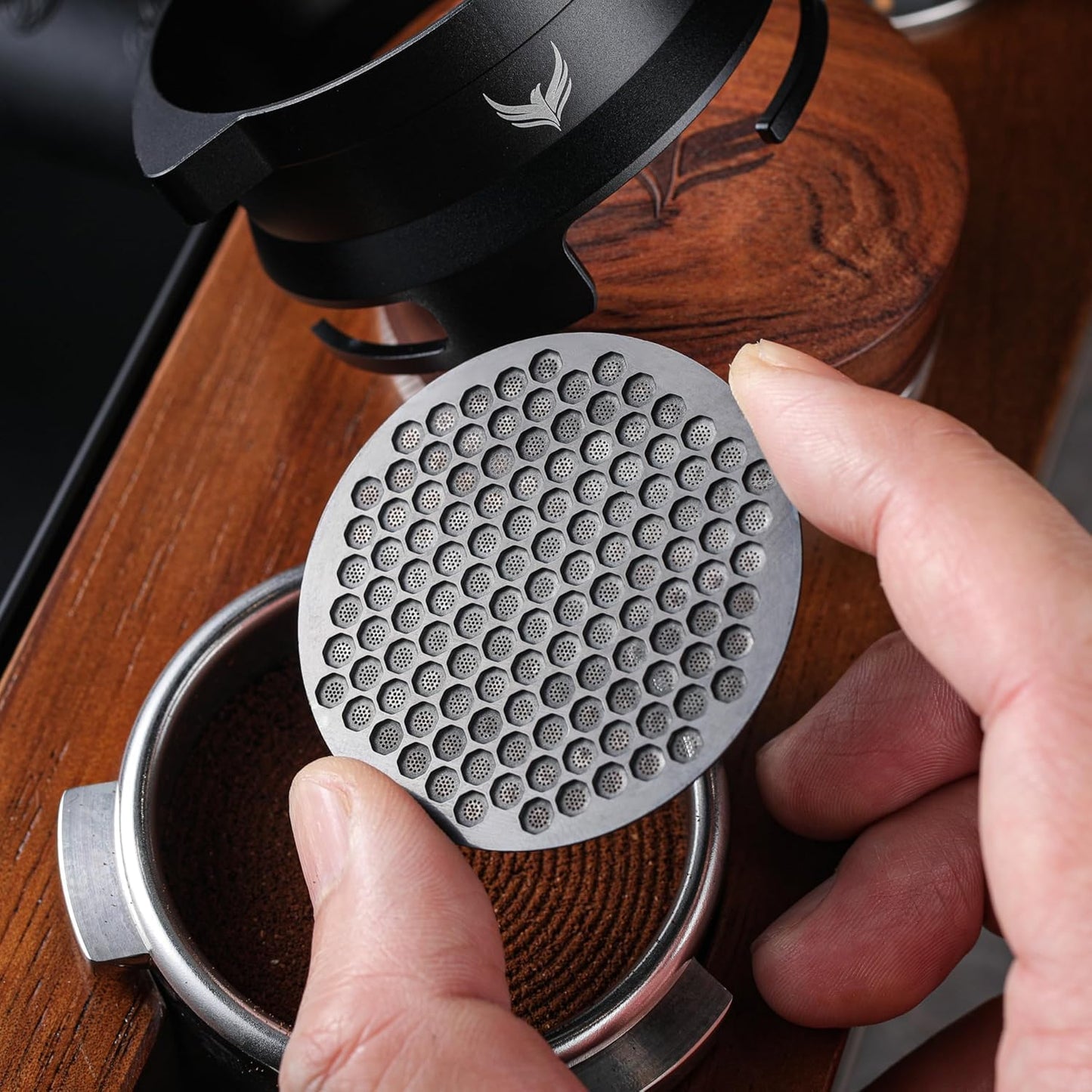 Breville Accessories 54mm Espresso Kit 6pcs Tamping Station, Coffee Tamper, Distributor Tool, Portafilter Funnel, Puck Screen and WDT Stirrer Tool