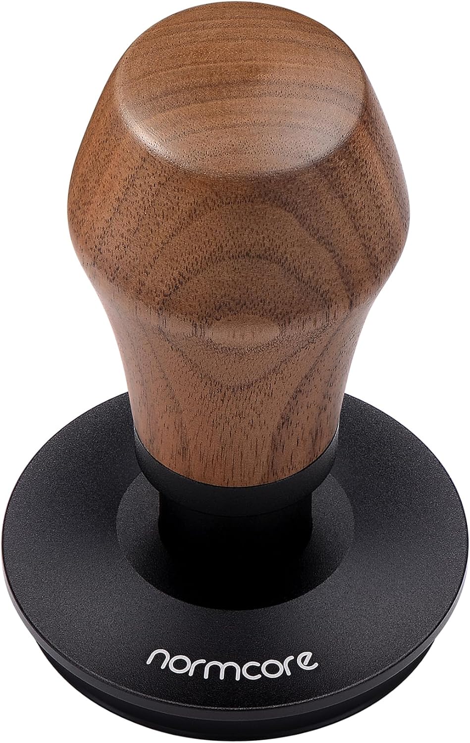Normcore 51mm Espresso Coffee Tamper V4 - Spring Loaded Tamper With Titanium PVD Coating Ripple Base -15lb / 25lb / 30lbs Replacement Springs, Genuine American Walnut Handle