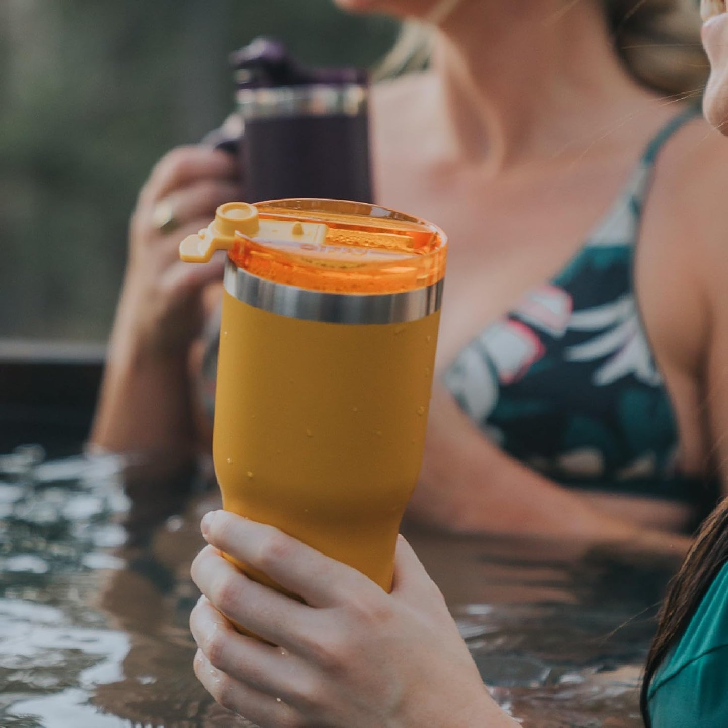 RTIC 20oz Essential Tumbler with Lid, Insulated, Stainless Steel, Metal, Double Wall Vacuum-Insulation, Ceramic Lined, Travel Cup for Iced Coffee, Tea, Hot and Cold Drink, Patriot Metallic