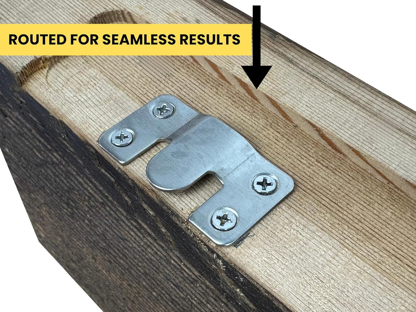 Modern Timber Craft Reclaimed Wood Wall Shelf | Solid Rustic American Barnwood with Steel Floating Shelf Brackets | 2.75" Thickness | 12" L x 5" D, Early American, Planed and Sanded