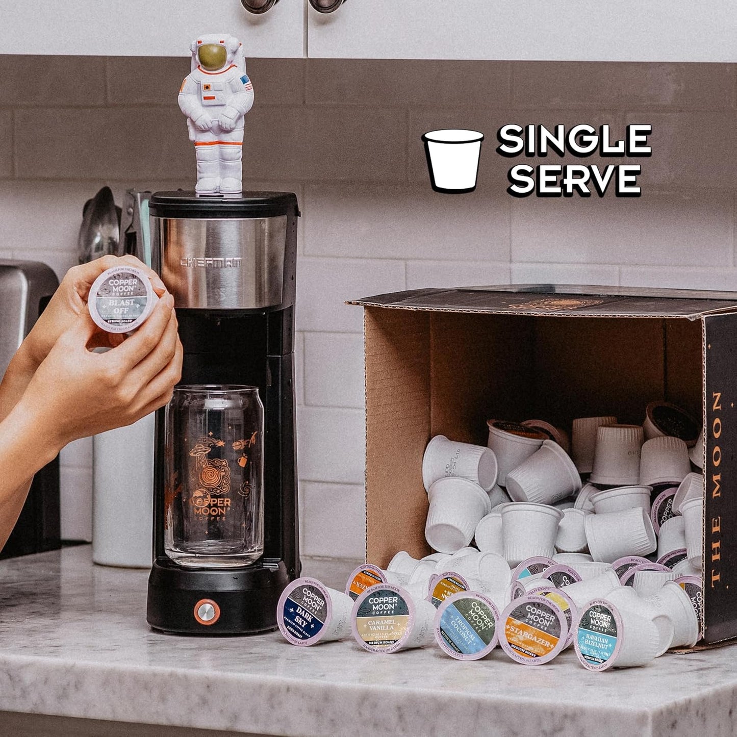 Copper Moon Single Serve Coffee Pods For Keurig K-Cup Brewers, Medium Roast, Colombian Blend, 80 Count