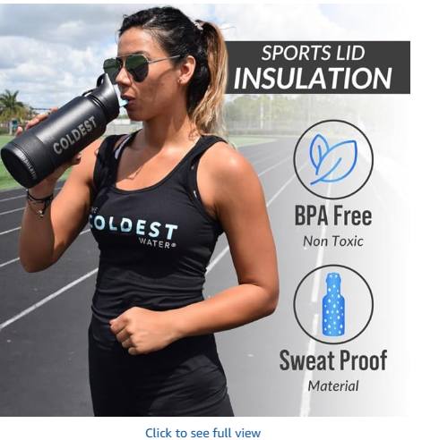Coldest Insulated Water Bottle with Straw Lid - Stainless Steel Metal Insulated Bottle for Men & Women (Clouds of Tie Dye, 40 oz)