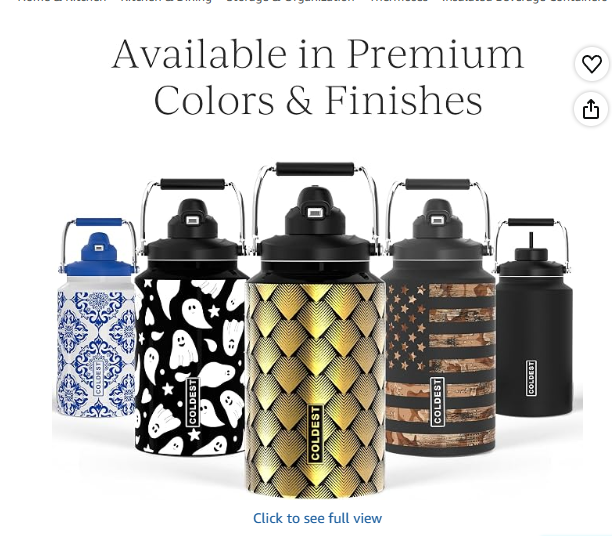 Coldest 128oz Tumbler with Handle and Straw - Gold Dragon (3 Lids)