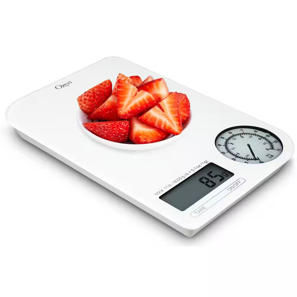 Rev Digital Kitchen Scale with Electro-Mechanical Weight Dial