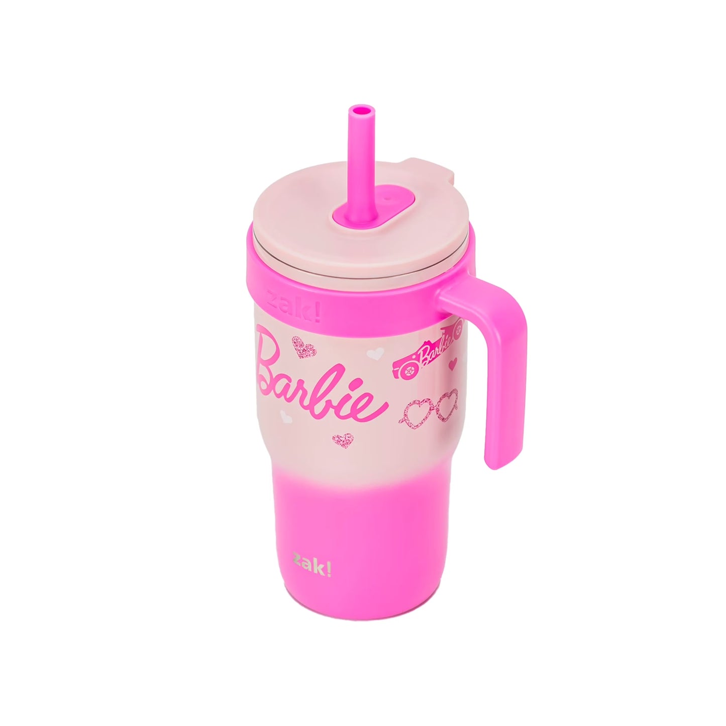 18Oz Barbie Kids Straw Handle Tumbler, Stainless Steel Vacuum Insulated Cruiser Tumbler with Silicone Straw Utilizing Leak-Proof Valve, Travel Straw Tumbler with Handle