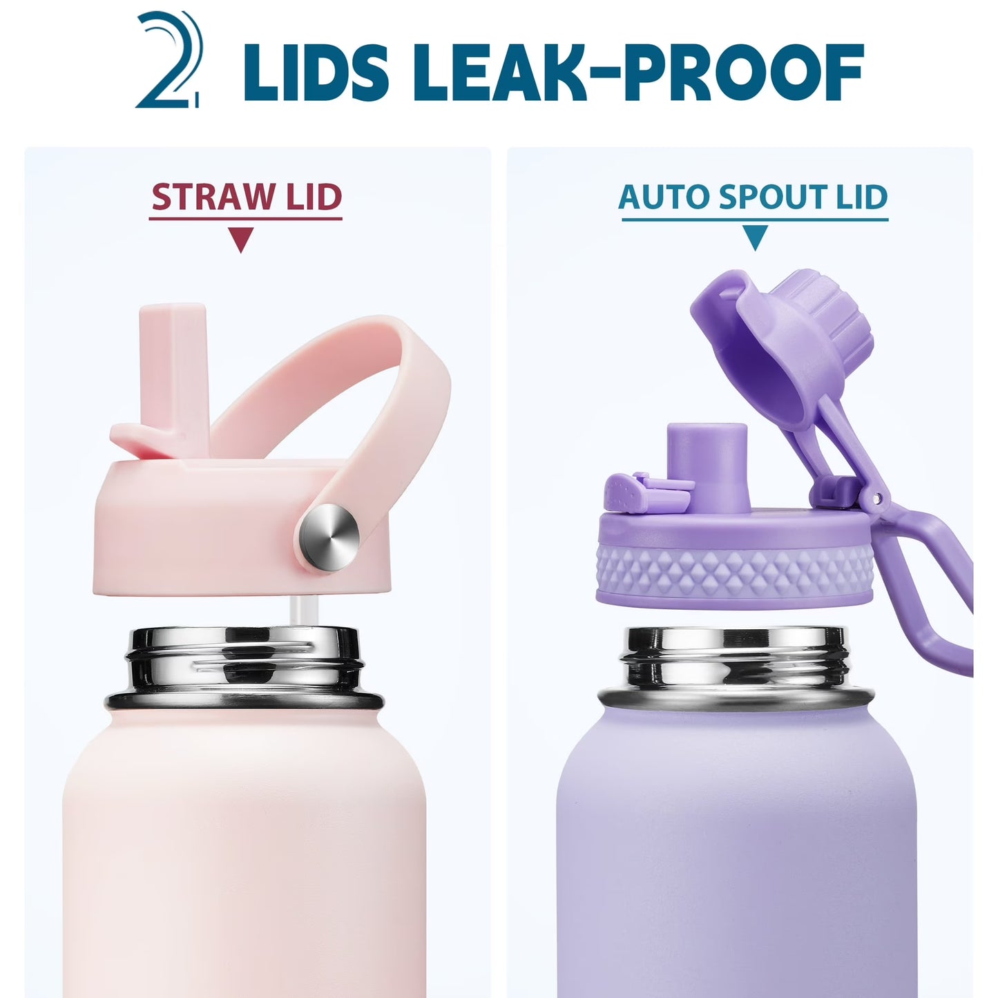 40 Oz Water Bottle with Straw Spout Lids Cold 48H Hot 24H, Vacuum Insulated Water Jug Carrying Bag with Strap Handle, Bottom Boot, Leak-Proof Stainless Steel Thermal Flask