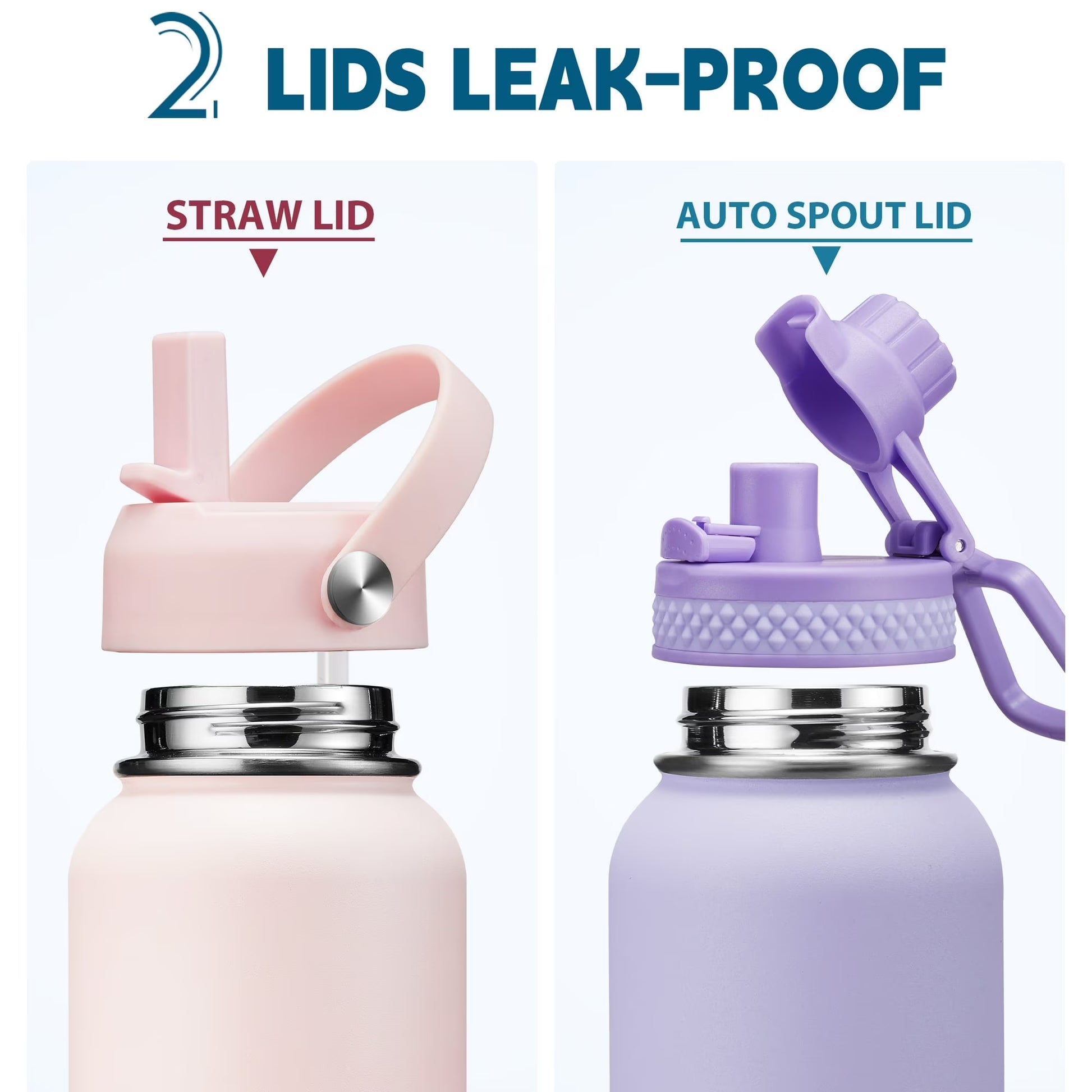 40 Oz Water Bottle with Straw Spout Lids Cold 48H Hot 24H, Vacuum Insulated Water Jug Carrying Bag with Strap Handle, Bottom Boot, Leak-Proof Stainless Steel Thermal Flask