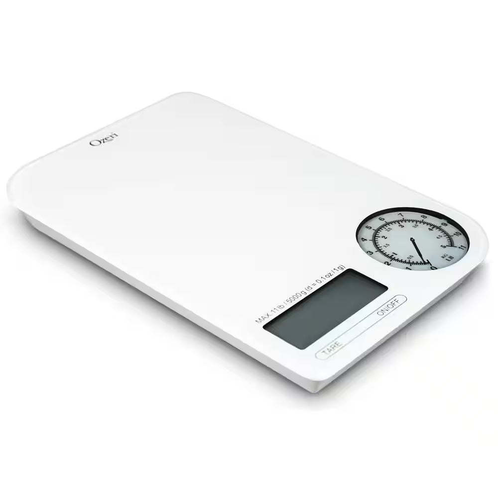 Rev Digital Kitchen Scale with Electro-Mechanical Weight Dial