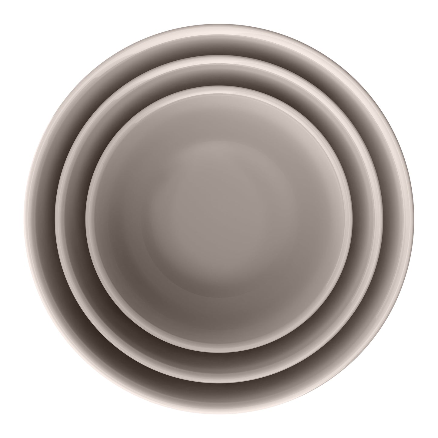 3-Piece Stoneware Nesting Mixing Bowl Set, Porcini Taupe by Drew Barrymore