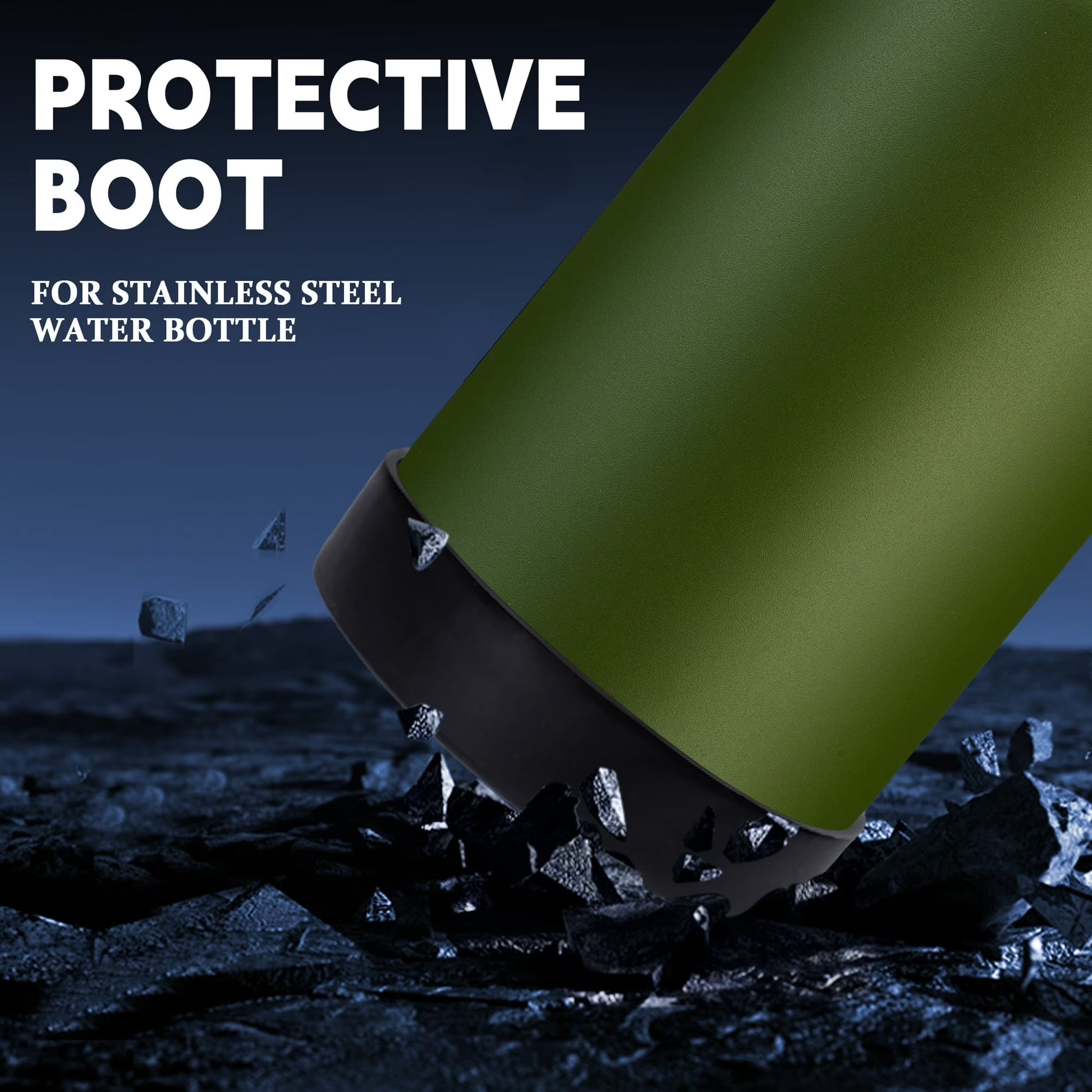 Stainless Steel Water Bottles 64Oz Cold-48H Vacuum Insulated Half Gallon Jug with Straw & Chug Lid, Paracord Handle, Strap Carry Bag, Metal Tactical Canteen
