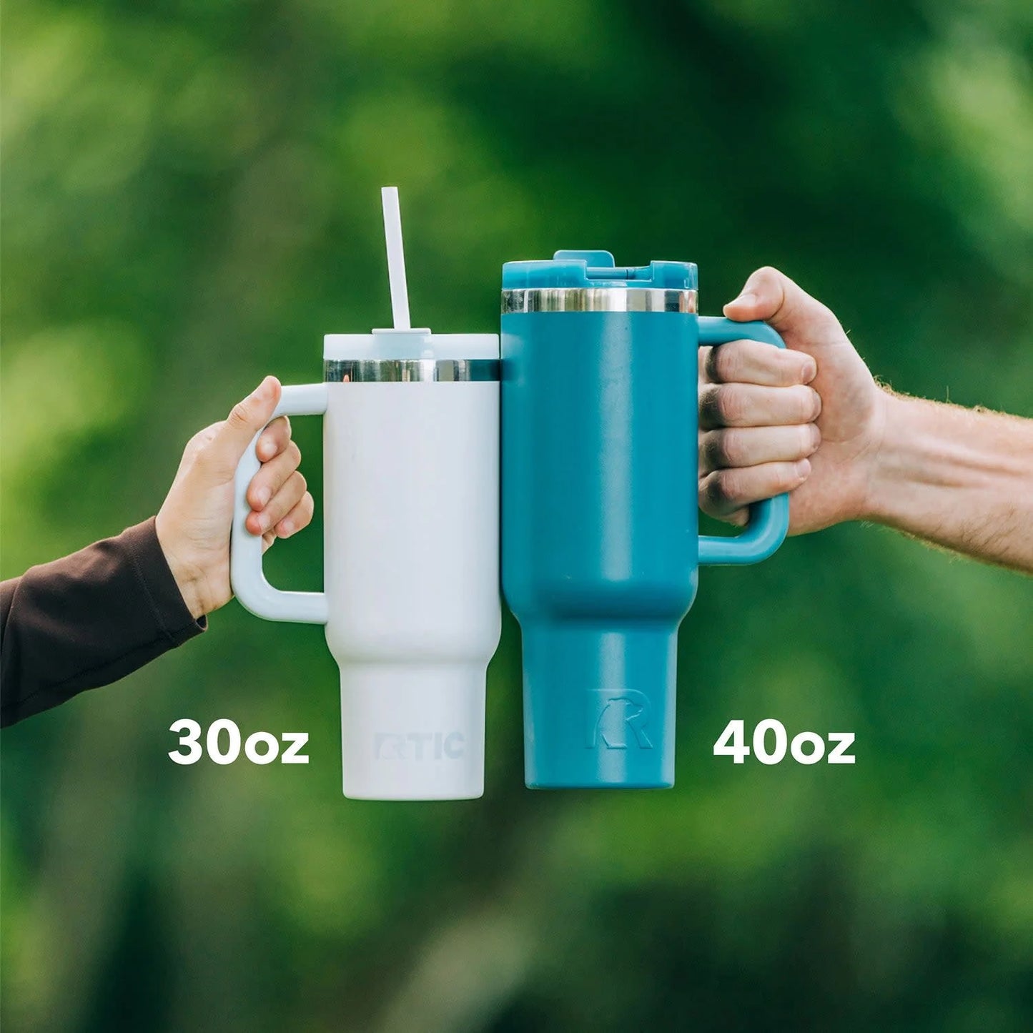 30 Oz Insulated Tumbler with Handle, Ceramic Lined, Leak-Resistant Straw Lid, Orchid, Road Trip Tumbler