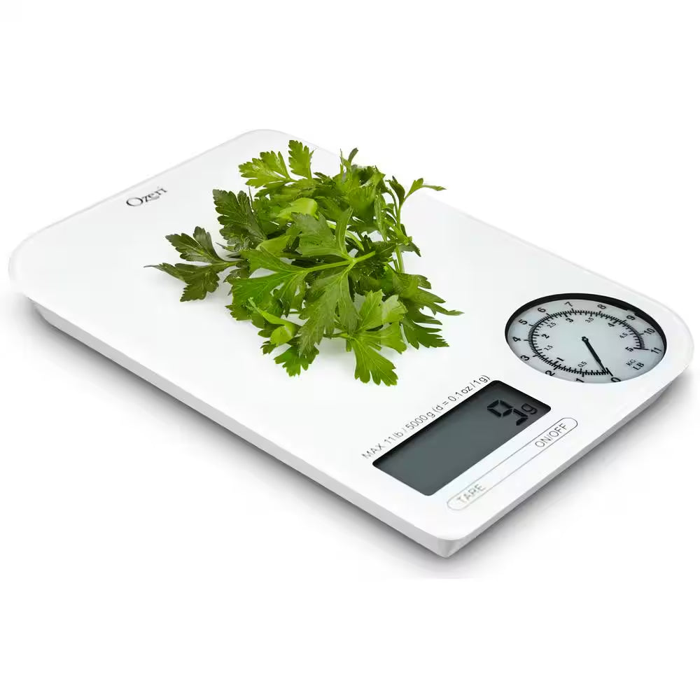 Rev Digital Kitchen Scale with Electro-Mechanical Weight Dial