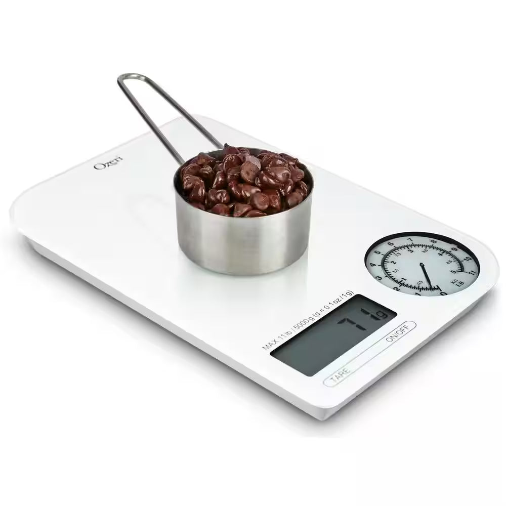 Rev Digital Kitchen Scale with Electro-Mechanical Weight Dial