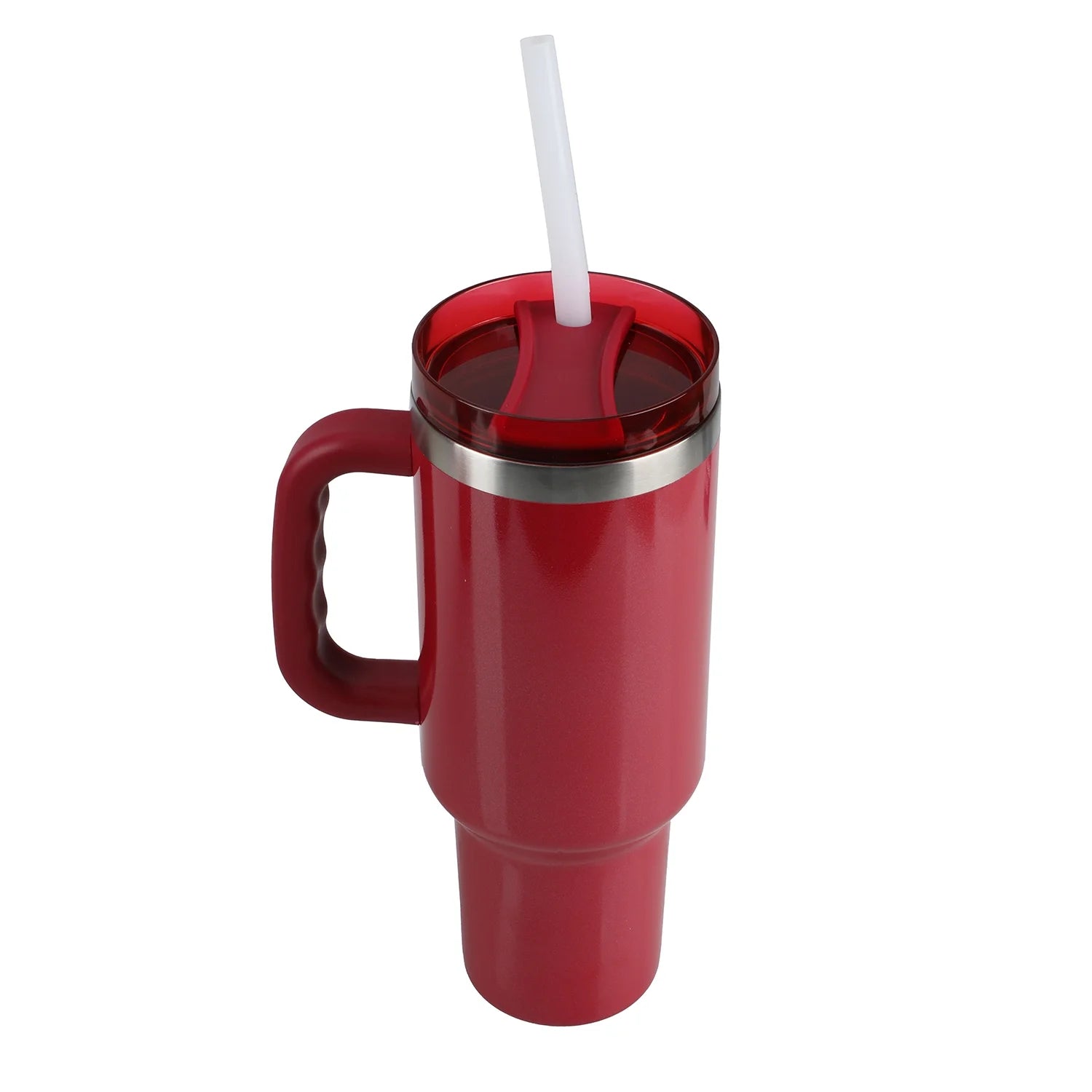 (3 Pack)  40 Oz Insulated Tumbler with Straw Lid, Red Shimmer
