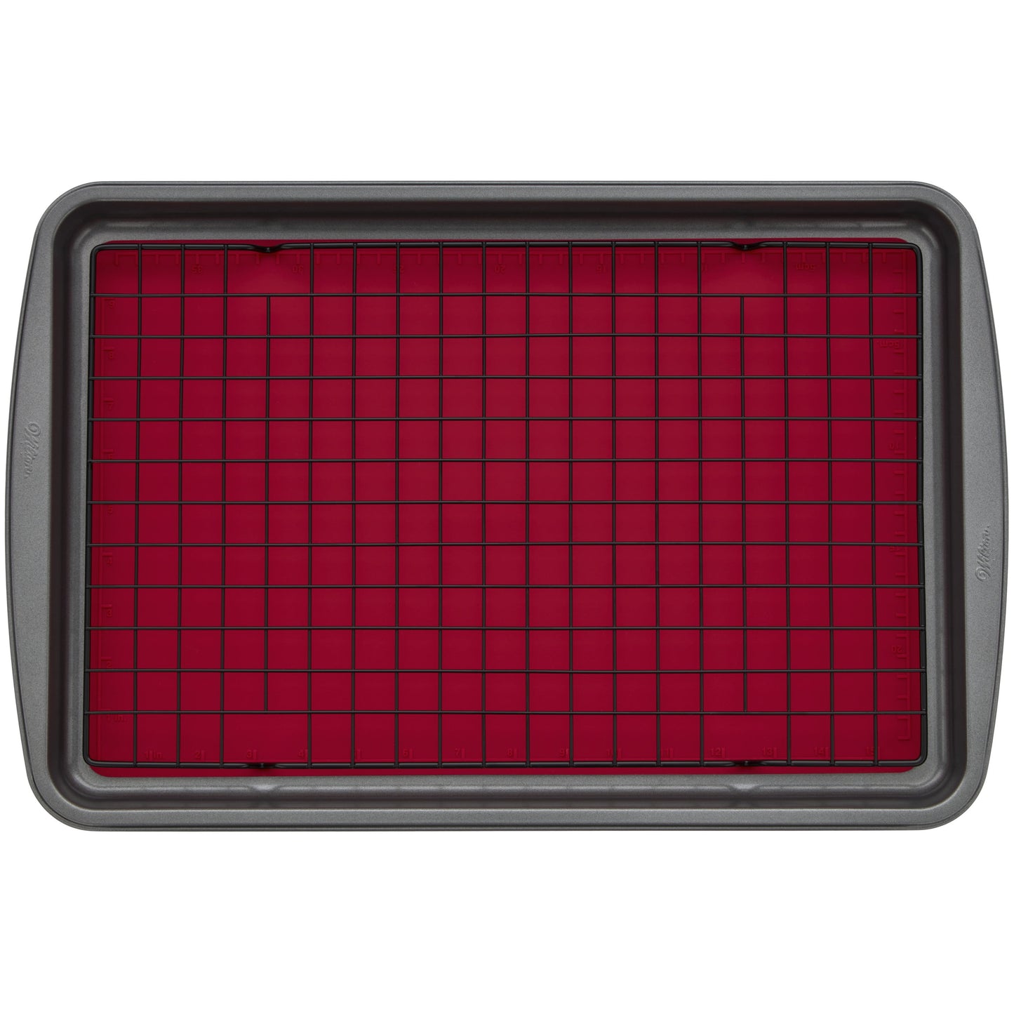 Nonstick Cookie Sheet, Cooling Grid and Silicone Baking Mat Bakeware Set, 4-Piece