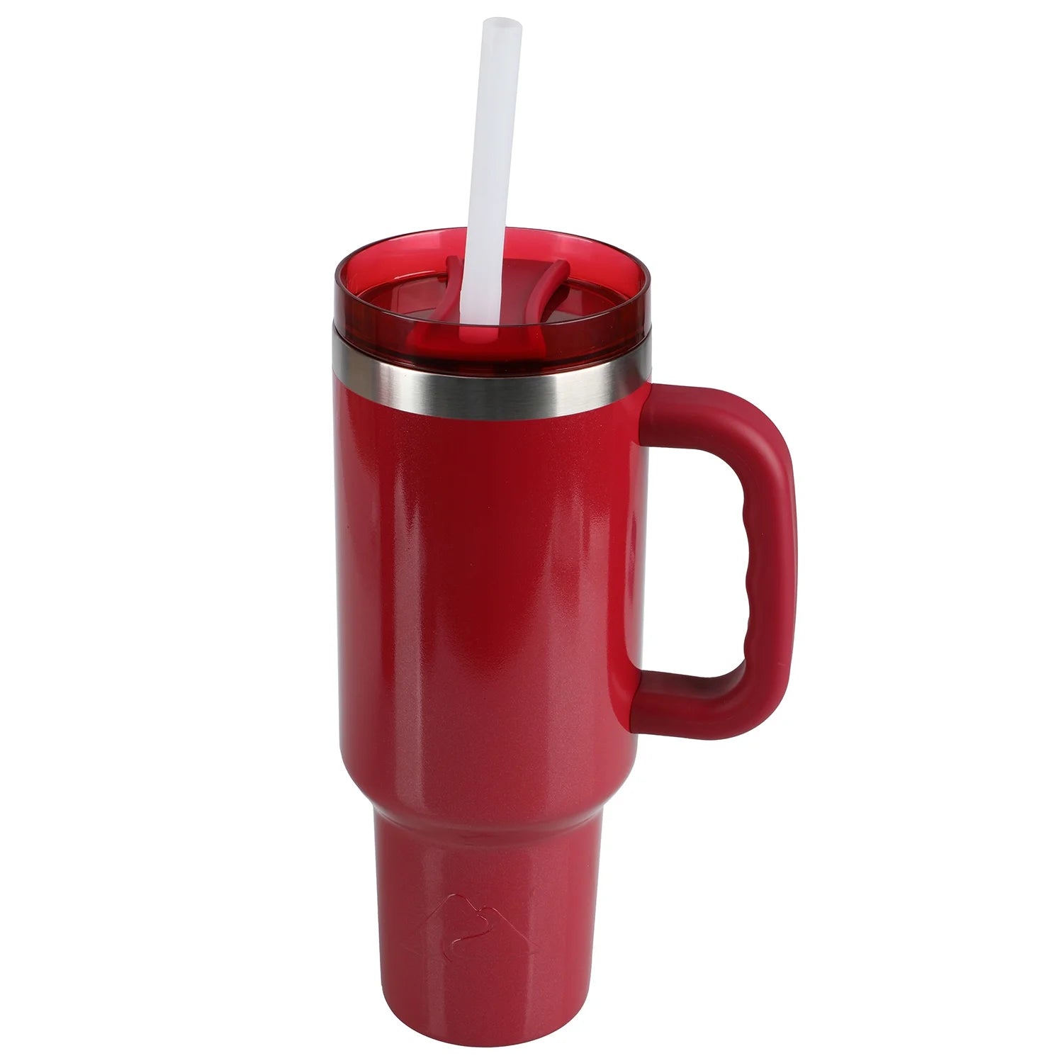 (3 Pack)  40 Oz Insulated Tumbler with Straw Lid, Red Shimmer
