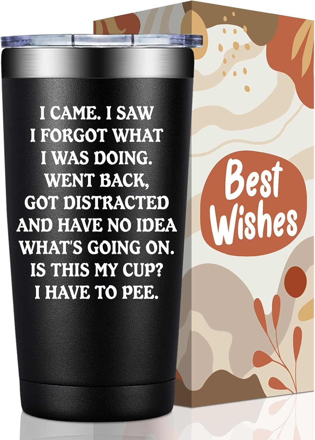 Birthday Gifts for Men, Women - I Came I Saw I Forgot Tumbler 20Oz - Christmas Gag Gifts for Old People, Elderly Women - Senior Citizen Gift - Funny Gift for Elderly Dad Mom Grandma Grandpa