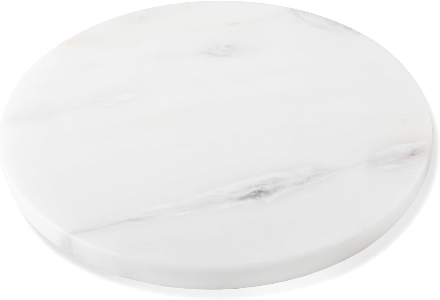 Koville African Natural Marble Cutting Board for Kitchen, 11inch Round Hand Crafted Marble Slab for Cheese, Charcuterie, Pastry Board - Wedding Gift, House Warming Gift(Namib Fantasy)