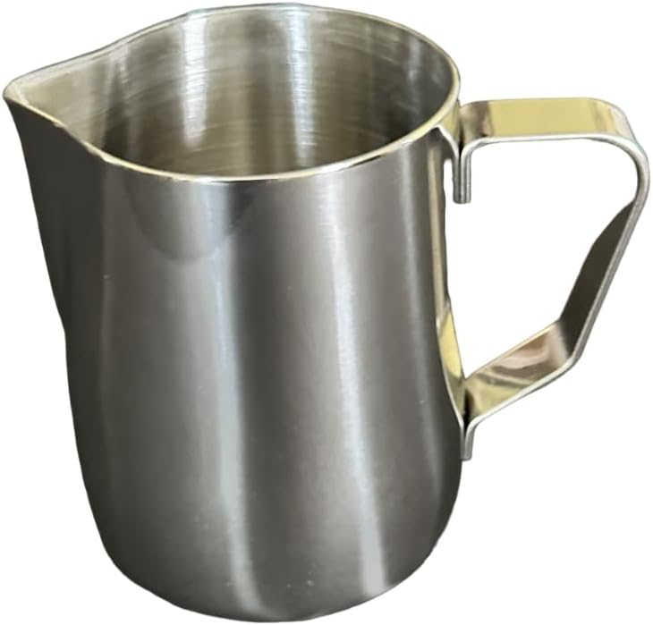 Rattleware 20 Oz Stainless Steel Etched Latte Art Pitcher Frother Cup with Drip-Resistant Spout and Graduated Measurements Jug Perfect for Home, Cafes, Restaurants, Trusted By Baristas Worldwide