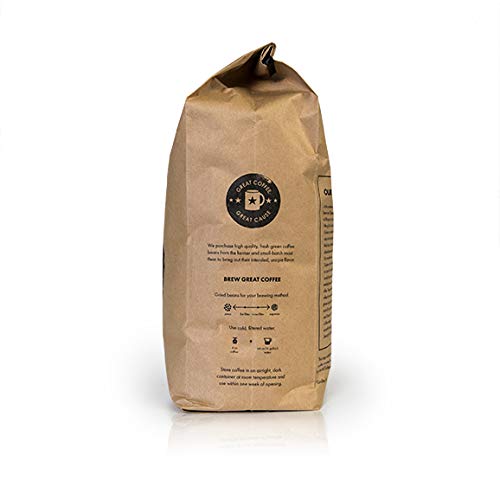 5lb Fair Trade Organic Certified Colombian Whole Bean Light Roast, 100% Arabica Specialty Coffee, 80 ounces, 5 pounds, Bulk Coffee
