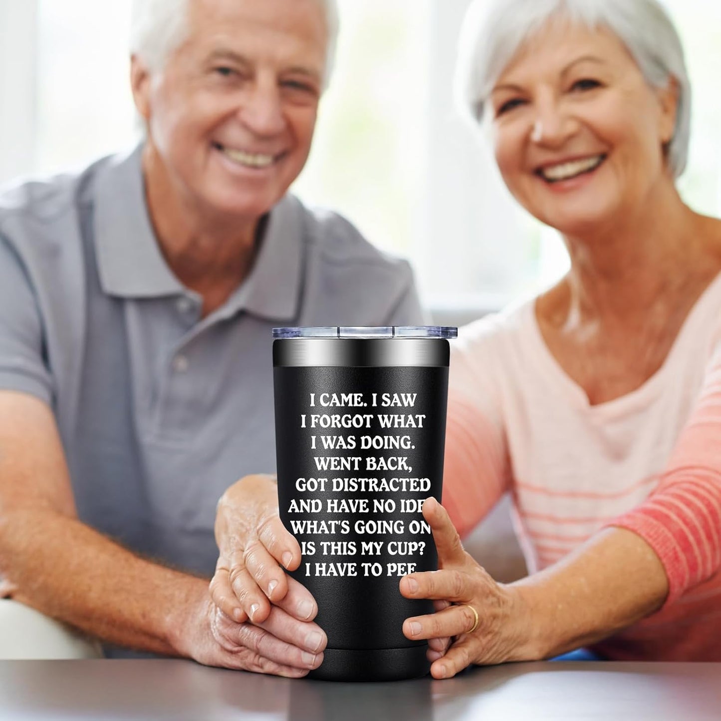 Birthday Gifts for Men, Women - I Came I Saw I Forgot Tumbler 20Oz - Christmas Gag Gifts for Old People, Elderly Women - Senior Citizen Gift - Funny Gift for Elderly Dad Mom Grandma Grandpa