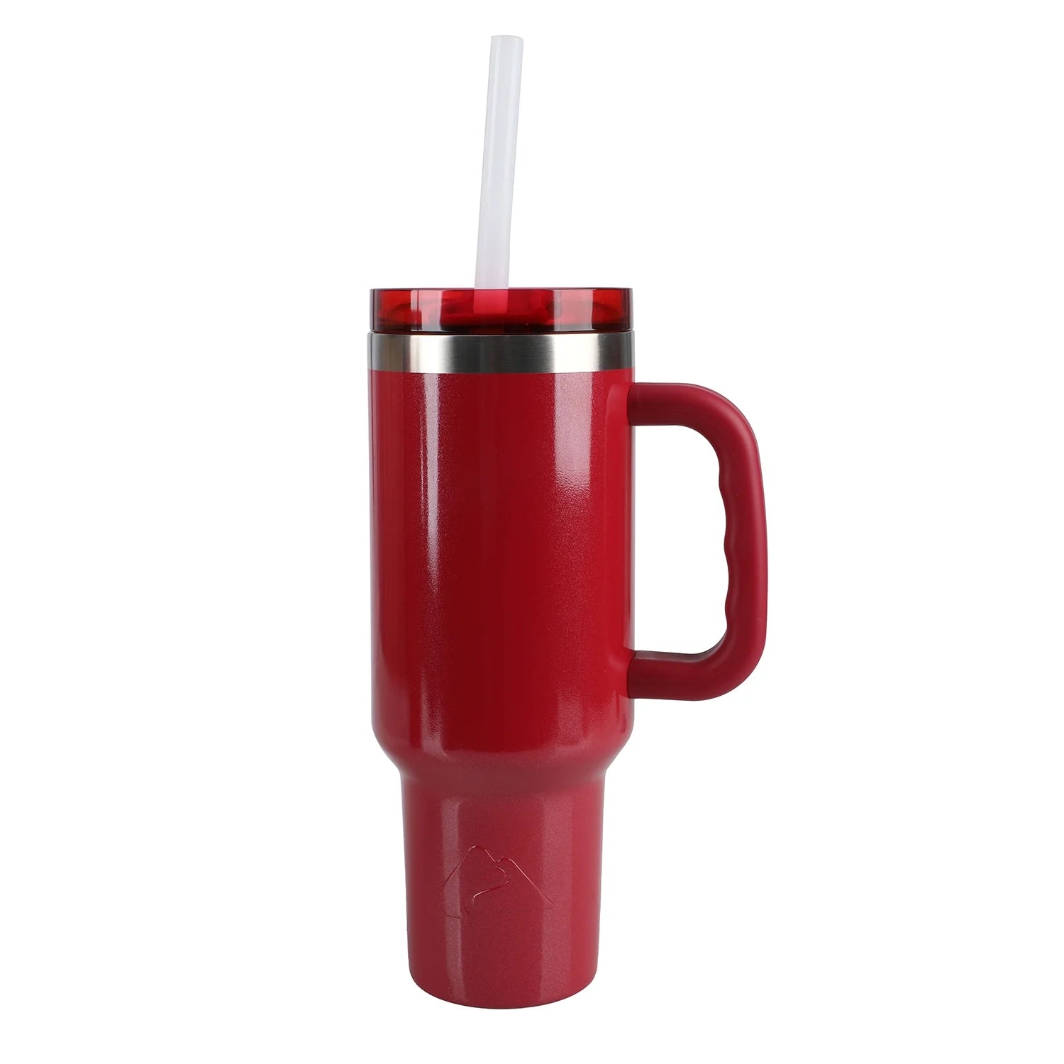 (3 Pack)  40 Oz Insulated Tumbler with Straw Lid, Red Shimmer