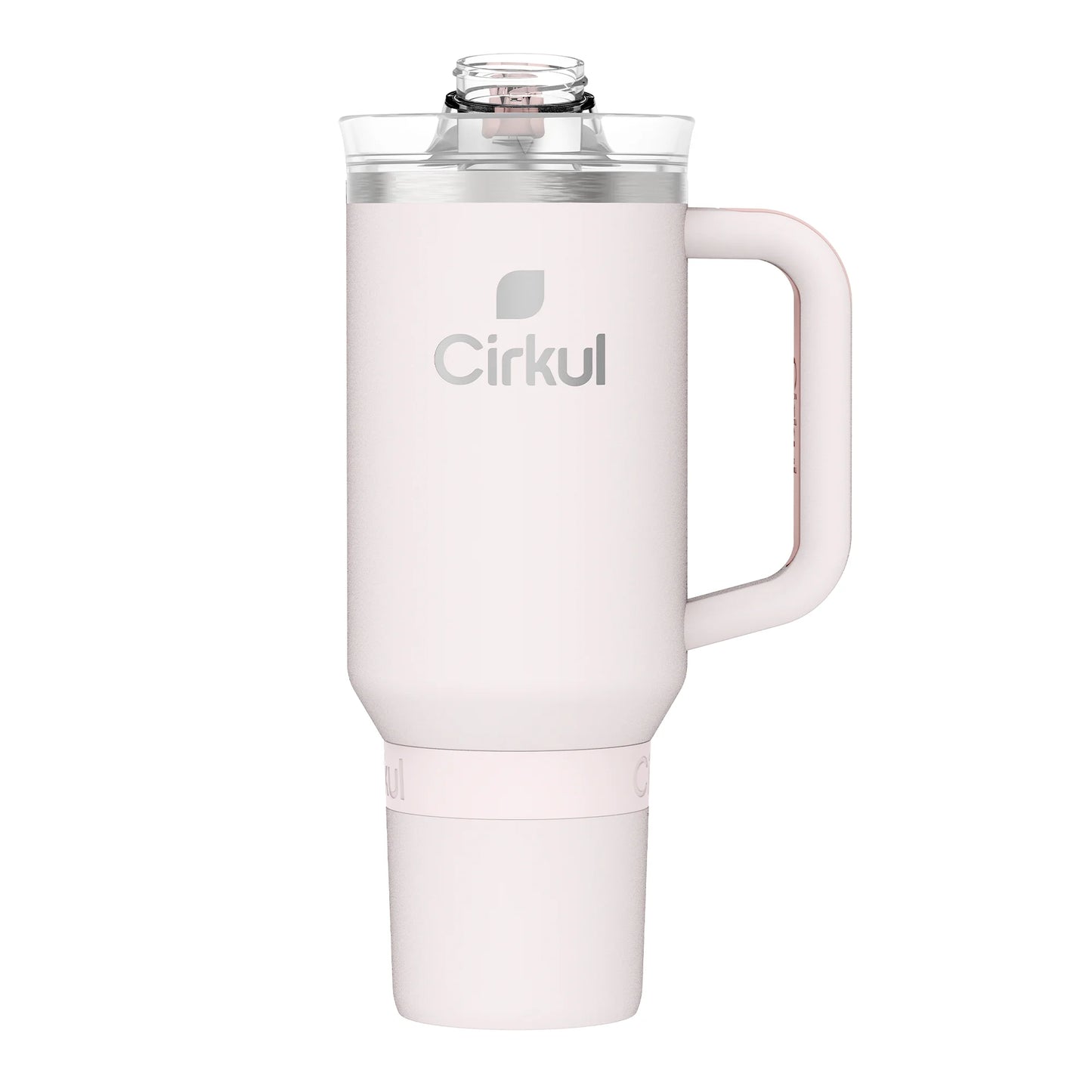 40Oz All-Day Strawsip Double-Wall Insulated Stainless Steel Tumbler with Handle, Cherry Blossom (Light Pink)