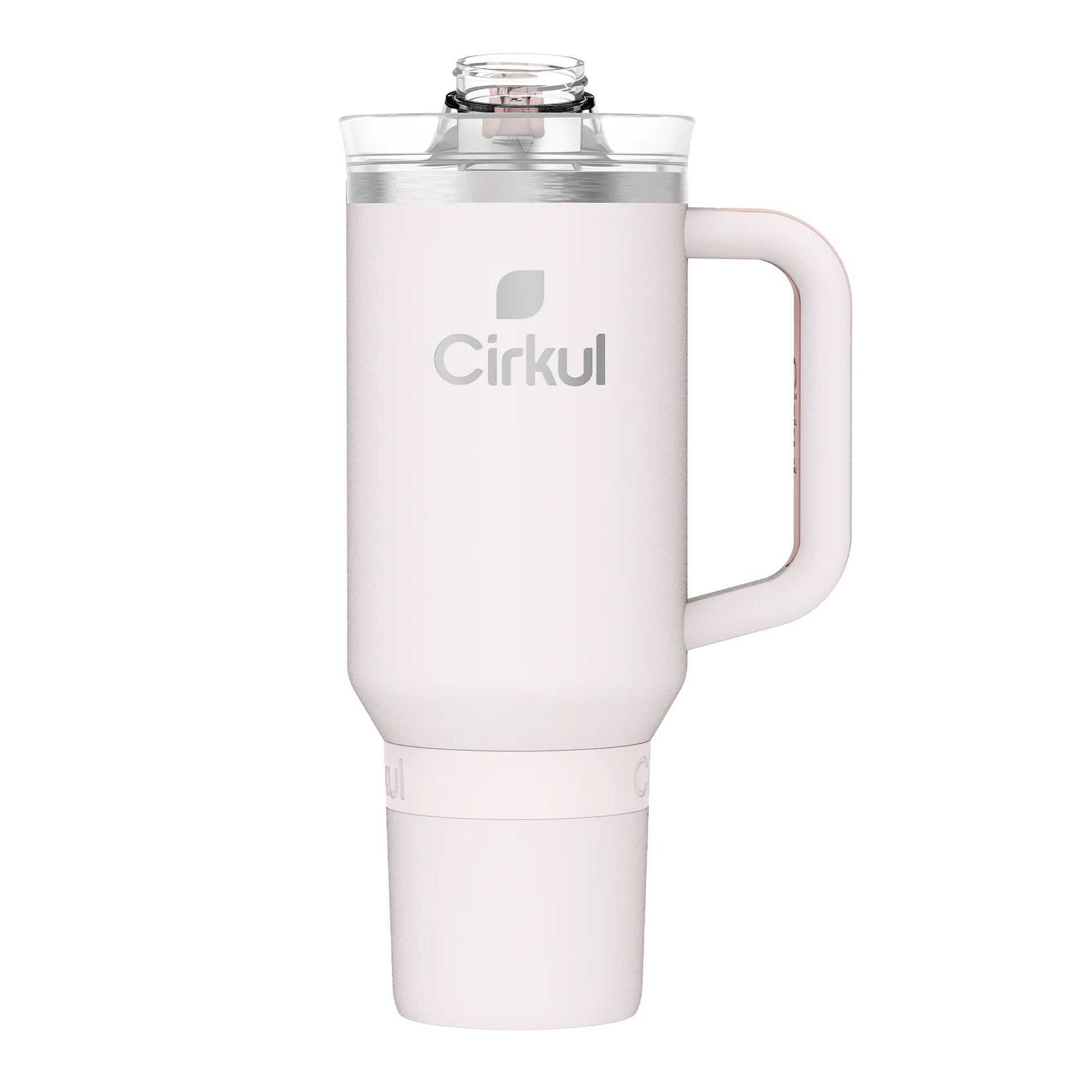 40Oz All-Day Strawsip Double-Wall Insulated Stainless Steel Tumbler with Handle, Cherry Blossom (Light Pink)