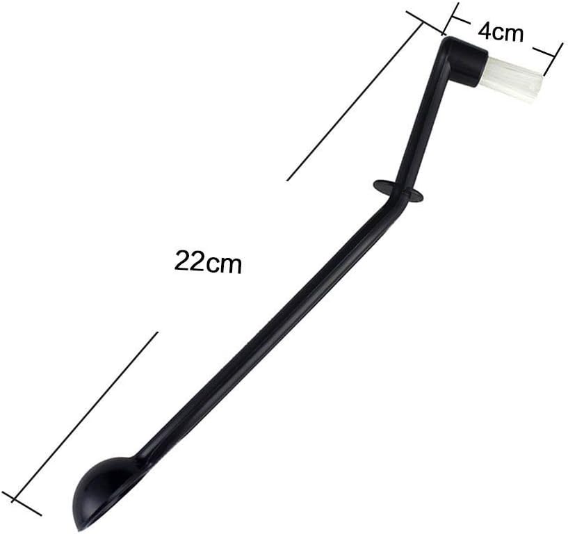 Number-One Coffee Machine Brush Cleaner Nylon Espresso Machine Brush Grinder Brush Coffee Cleaning Tool with Spoon (Pack of 2)