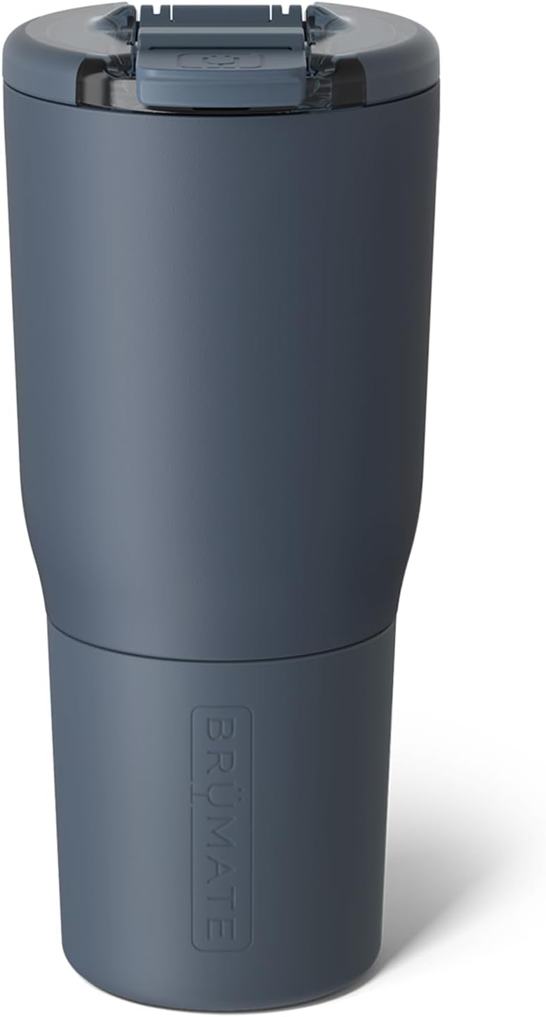 BrüMate Nav 25oz 100% Leak Proof Insulated Travel Tumbler with Magnetic BevLock™ Lid - Double Wall Cup-Holder Friendly Stainless Steel Mug (Nightfall Blue)