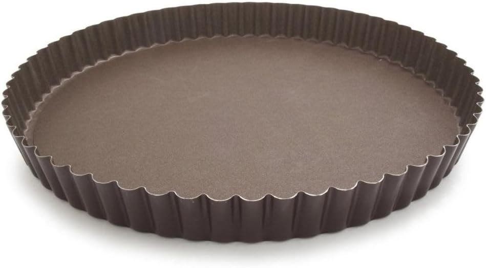 GOBEL - Non-Stick Round Fluted Tart Mold / Quiche Pan with Removable Bottom - 11"