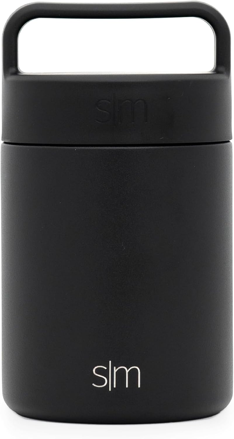 Simple Modern Food Jar for Hot Food | Reusable Stainless Steel Vacuum Insulated Leak Proof Lunch Storage for Smoothie Bowl, Soup, Oatmeal | Provision Collection | 12oz | Midnight Black