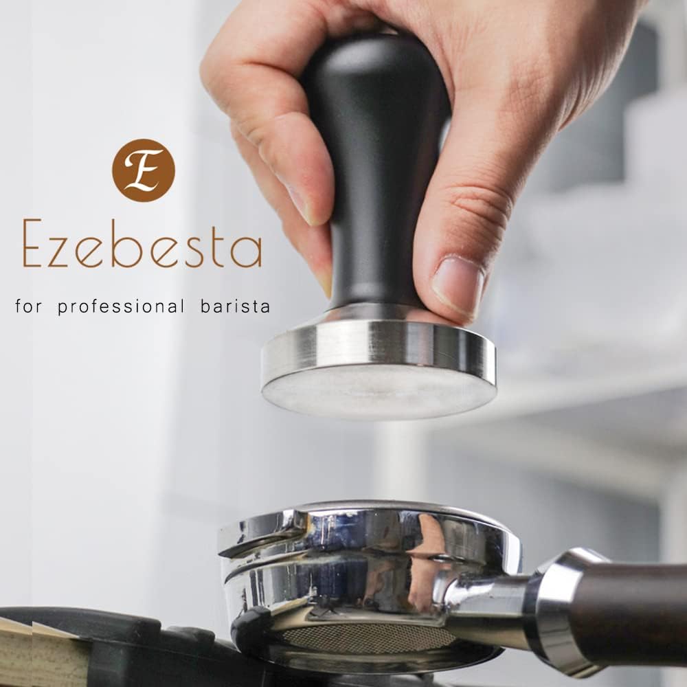 51mm Coffee Hand Tamper 304 Stainless Steel Base Professional Espresso Press for Portafilter Coffee Machine Barista Tool (51mm)