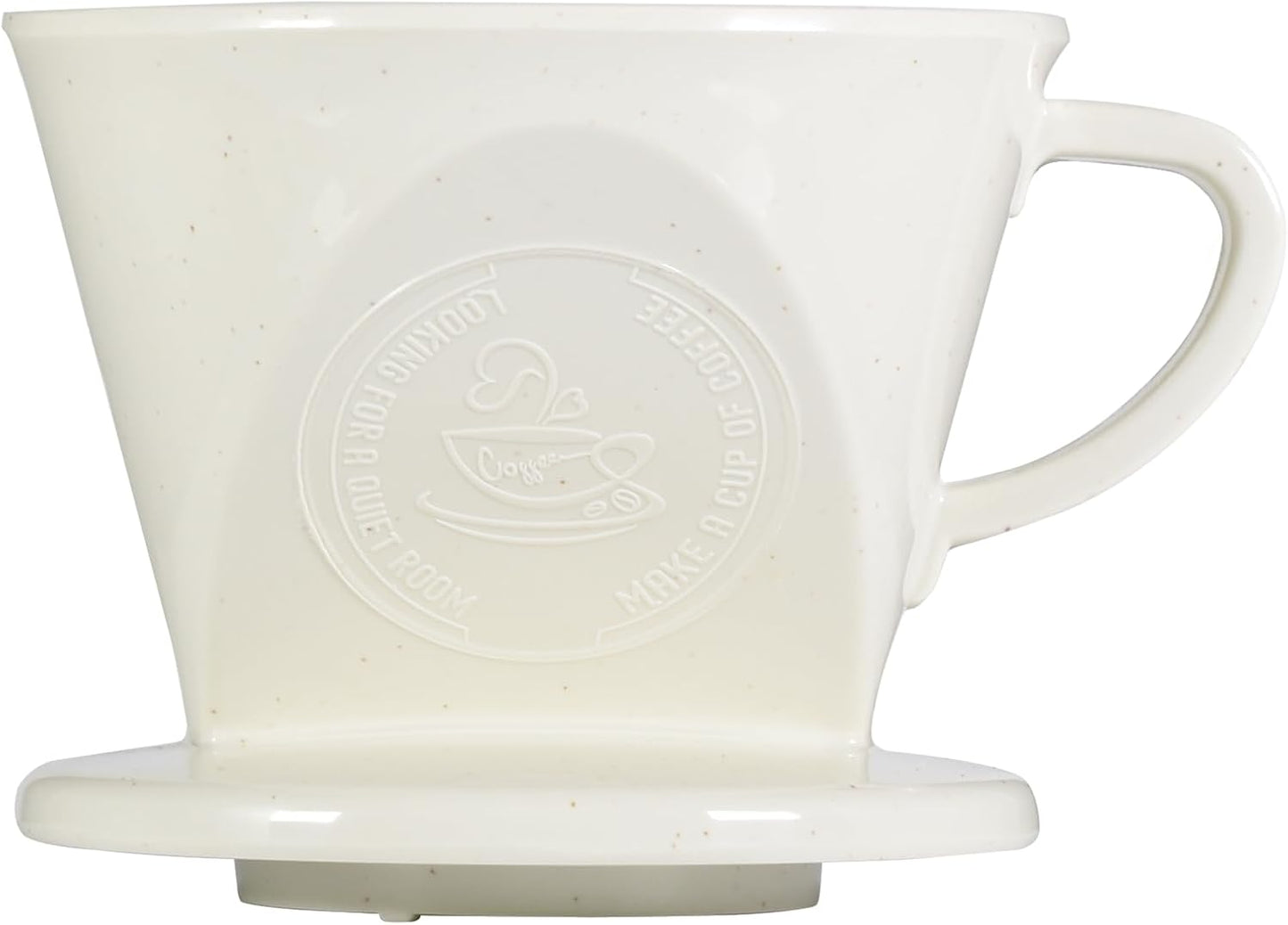 Melamine Pour Over Coffee Maker with 3 Drip Holes, Pour Over Coffee Dripper For Camping, Home, Caf?, Size 02 (White)