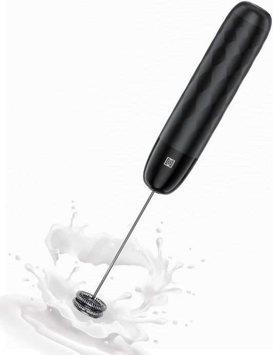 Maestri House Rechargeable Milk Frother, LunaFro Mini Handheld Electric Foam Maker Detachable Stainless Steel Whisk Drink Mixer Foamer Mini Blender for Matcha, Lattes, Cappuccino, No Stand