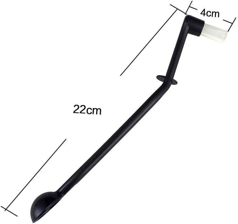 Number-One Coffee Machine Brush Cleaner Nylon Espresso Machine Brush Grinder Brush Coffee Cleaning Tool with Spoon (Pack of 2)