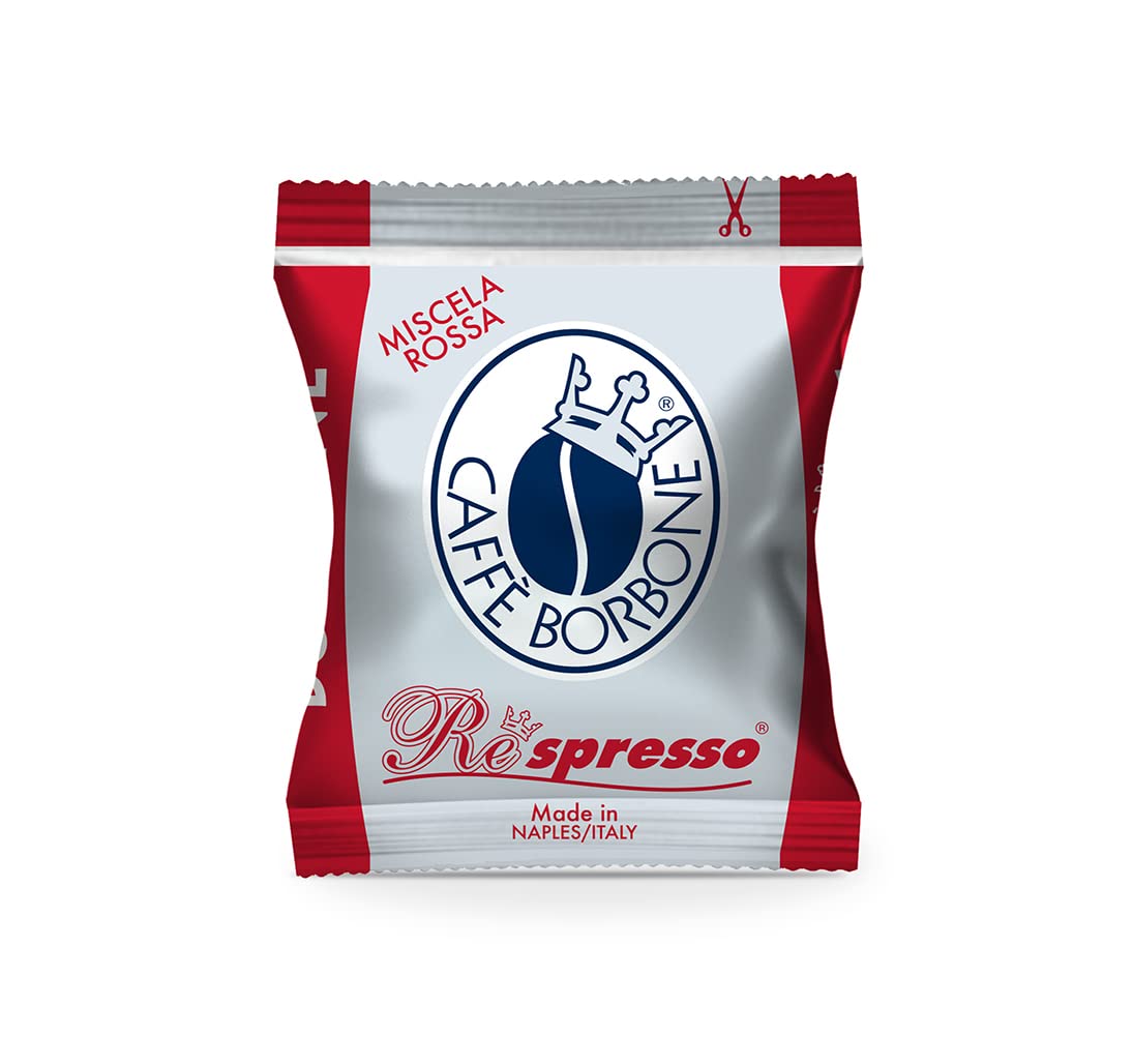 Caffe Borbone Nespresso Compatible Coffee Pods, Red Blend, Medium Roast, Premium Robusta Blend, Strong and Creamy - NOT compatible with Vertuo - 100 Count