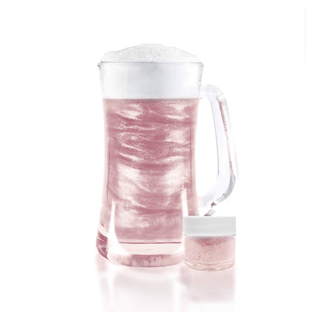 Light Pink BREW GLITTER Edible Glitter For Drinks, Cocktails, Beer, Garnish Glitter & Beverages | KOSHER & HALAL Certified | 100% Edible & Food Grade | Vegan, Gluten, Nut Free (45g Shaker, Light Pink)