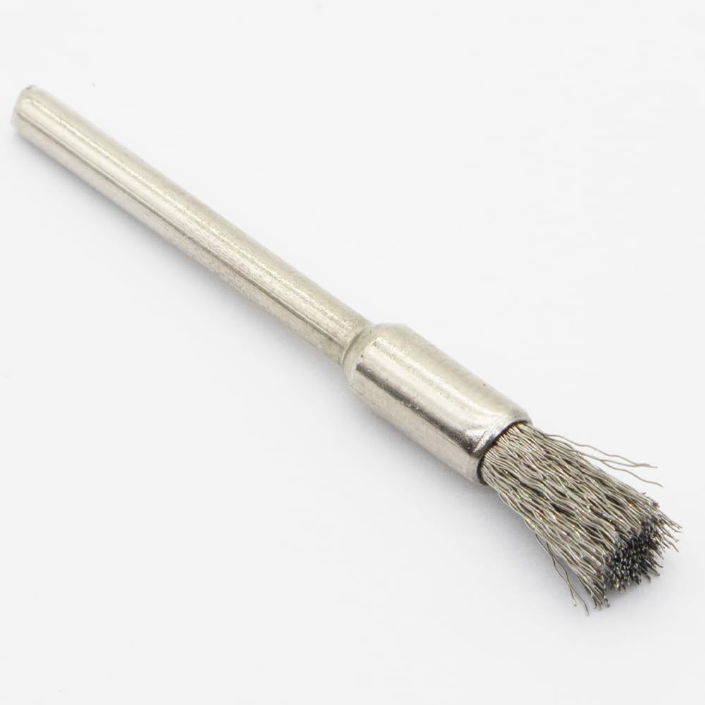 60-Piece Wire Brush Set - Metal Rust Removal, Polishing, Cleaning - Shaft 1/8″ (3mm) - Removes Burrs, Dust, and Oxide Layer - Handles Rough Surfaces - Designed for Industrial and DIY Enthusiasts