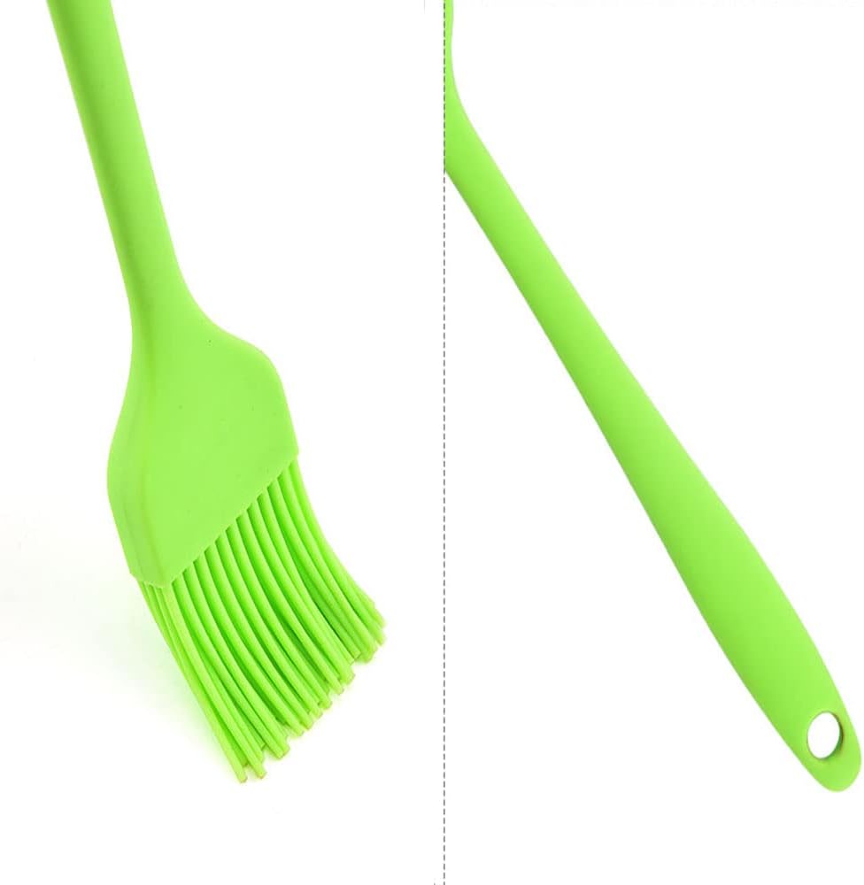 Silicone brush, Oil Brush for BBQ Kitchen Cooking Baking and Grilling (2 PCS,black)
