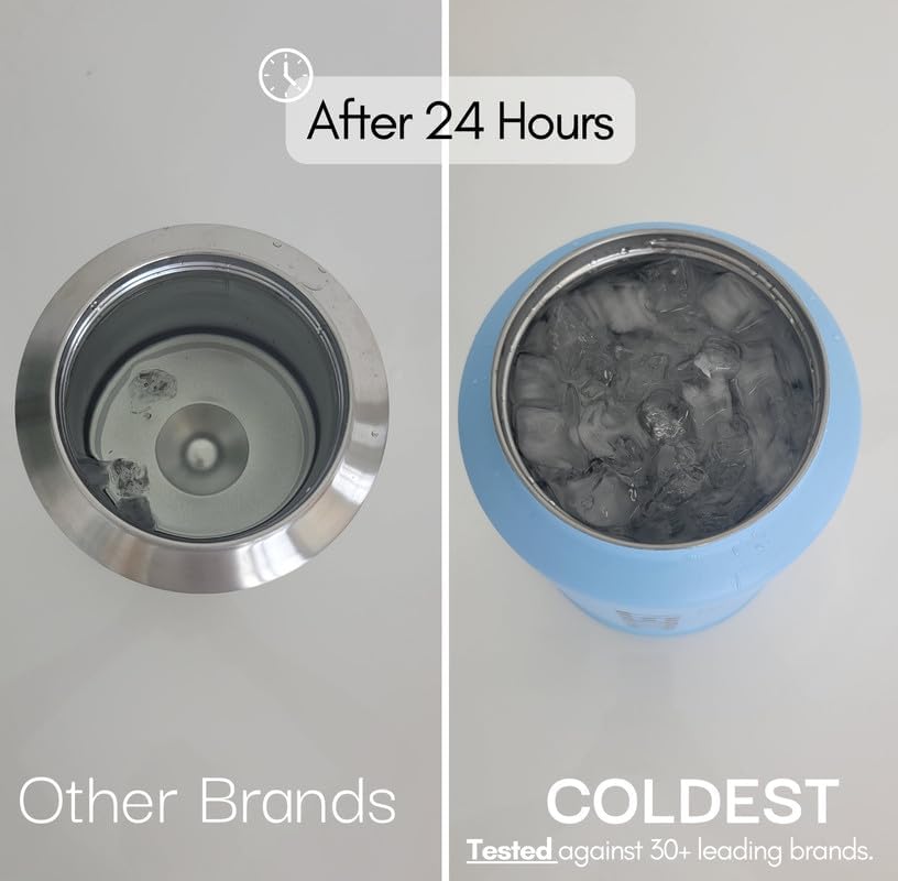 Coldest 40 oz Tumbler with Handle and Straw - 100% Leak Proof Insulated Tumbler with Lid and Straw (3 Lids) - Stainless Steel Tumblers for Women & Men - Cup Holder Friendly Base, 36 oz (Happy Camper)