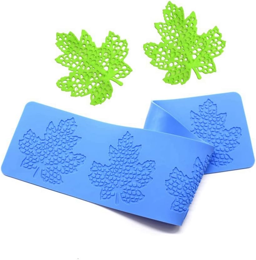 Leaf Mold, 3D Hollow Leaves Mold Silicone Fondant Candle Mold for Cake Cupcake Food Decorations