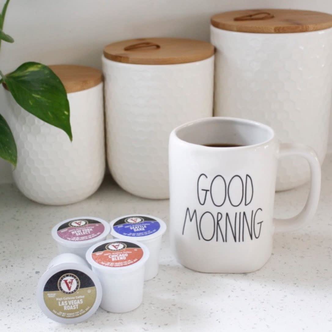 Victor Allen's Coffee Across America Variety Pack (Seattle Dark, New York Select, Chicago Blend, Las Vegas Roast), 96 Count, Single Serve Coffee Pods for Keurig K-Cup Brewers