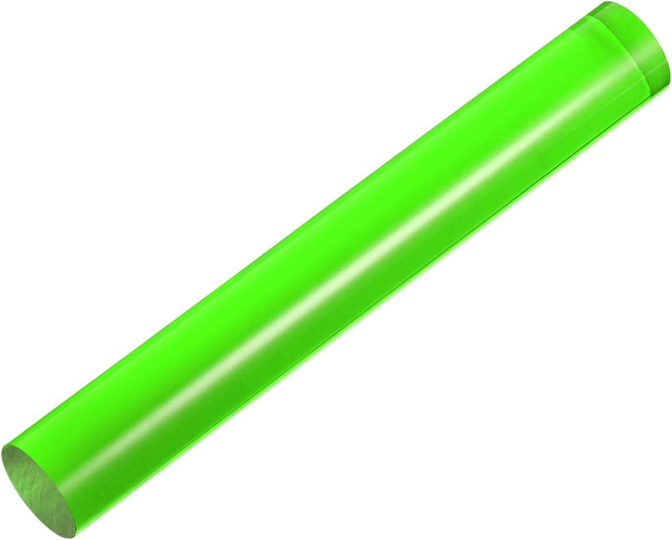 HARFINGTON Acrylic Clay Roller 7.28 Inch x 1 Inch Solid Non-Stick Plastic Round Tube Roller Polymer Clay Rod Fondant Rolling Pin for Shaping, Sculpting, Modeling DIY Crafts, Green