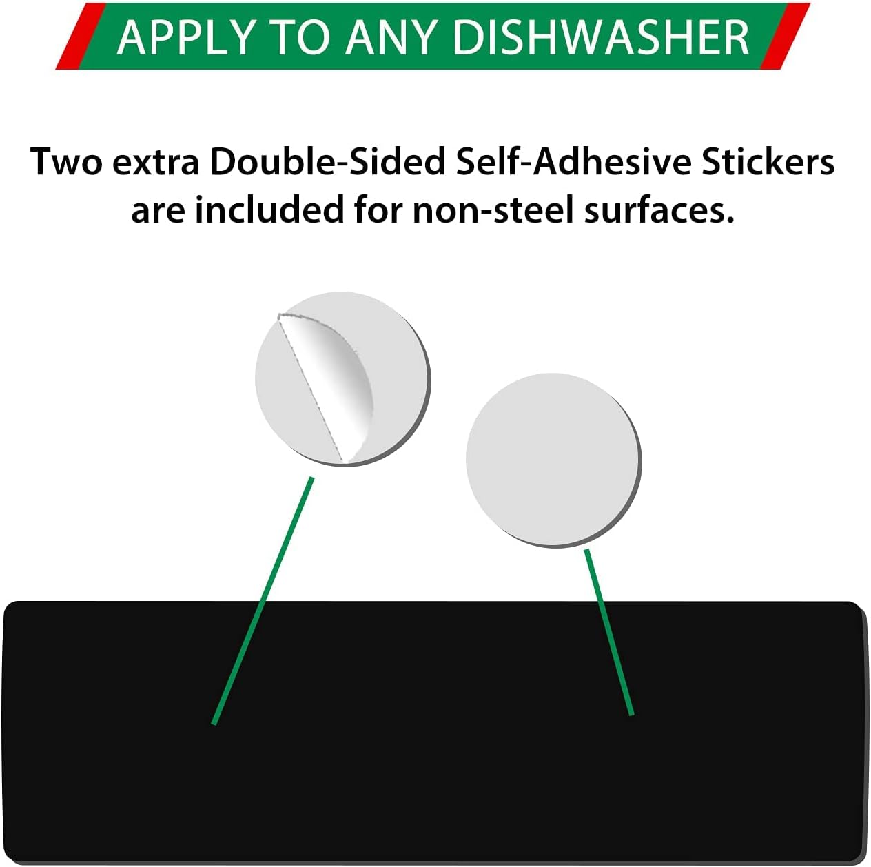 KitchenTour Clean Dirty Magnet for Dishwasher Upgrade Super Strong Magnet - Easy to Read Non-Scratch Magnetic Silver Indicator Sign with Clear, Bold & Colored Text Silver